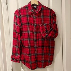 Roots Plaid Flannel Shirt - Red/Black - S